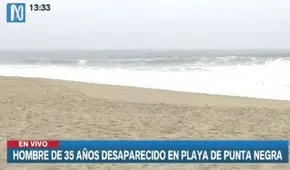 Punta Negra: hombre de 35 años desapareció en la playa