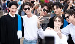 Graduación de Win Metawin: Bright, Dew y Nani se unieron a fans en multitudinaria fiesta