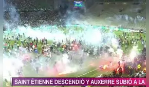 Miguel Trauco descendió con el Saint-Étienne y los hinchas de su equipo invaden el campo