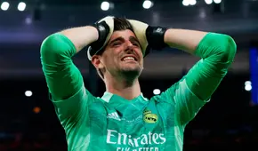 Placa de Thibaut Courtois fue arrancada del Wanda Metropolitano tras ganar la Champions