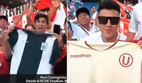 Los compadres dijeron presente: camisetas de Alianza y la ‘U’ causan furor en Barcelona