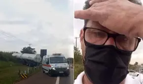 Fue a cubrir un accidente de tránsito y se enteró en vivo que el fallecido era su hijo