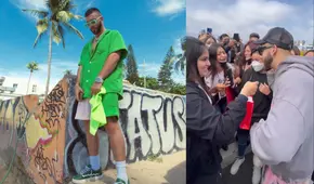 Manuel Turizo llega a Lima y canta con sus fans a las afueras del aeropuerto Jorge Chávez