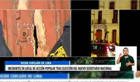 Acción Popular: sujetos trepan paredes para ingresar al local partidario en medio de disputas internas