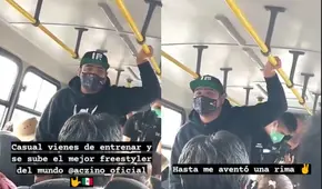 ¡Cómo en los viejos tiempos! Captan a Aczino ‘carreando’ en un micro de México