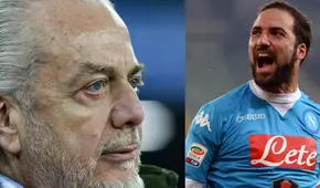 Higuaín reveló que insultó al presidente del Napoli: “Según ellos estaba excedido de peso”  