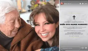 Thalia: confirma el fallecimiento de su abuela, doña Eva Mange, a los 104 años