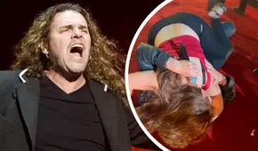 Fher de Maná terminó en el suelo tras intentar cargar a una fanática durante concierto