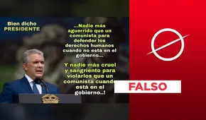 No, Iván Duque no dijo que nadie era más cruel “que un comunista cuando está en el Gobierno” para violar DD. HH.