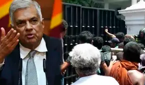 Manifestantes irrumpen en oficina de primer ministro de Sri Lanka tras huida del presidente 