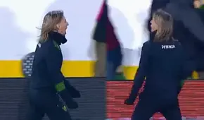 ¡Lo gritó con el alma! Beccacece celebró triunfo de su equipo que se quedó con un jugador menos