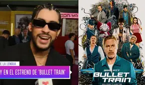 Bad Bunny y Brad Pitt se lucen juntos en la alfombra roja de la película “Tren bala”