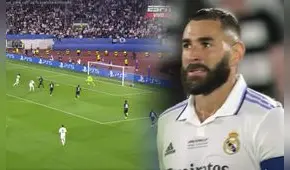 ¿Eres tú, Karim? Benzema falla de forma increíble el 2-0 del Real Madrid en la Supercopa