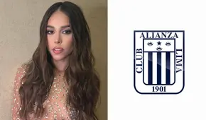 Danna Paola posa feliz con la camiseta de Alianza Lima tras concierto en Perú