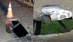 “Si estás como peatón, te caes y vas directo al río”: temen tragedia por hueco en puente Santa Clara