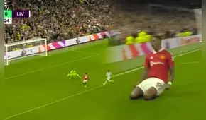 ¡No perdonó! Rashford quedó solo frente a Alisson y marcó el 2-0 ante un Liverpool desconocido