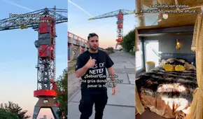Peruano pasa una noche de lujo en una grúa convertida en hotel de 5 estrellas
