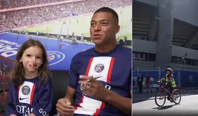 Niña con extraña enfermedad recorrió 90 km en bicicleta para conocer a Kylian Mbappé