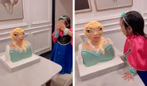 Niña ve su torta con temática de Frozen y tiene inesperada reacción al no reconocerla