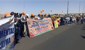 Con marcha en el puente Chilina se concientizó sobre prevención contra el suicidio en Arequipa 