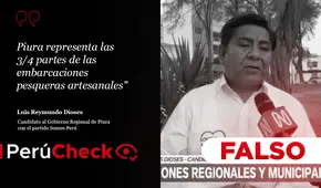 Es falso que Piura represente las ¾ partes de las embarcaciones artesanales del sector pesquero