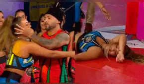 Zumba besó a Isabel Acevedo en su ingreso a “Esto es bacán” y ella reacciona 