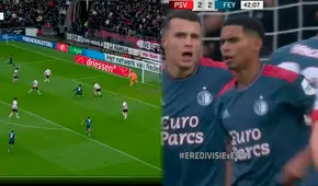 No lo agarraron: Marcos López desbordó, descargó y gestó otro gol del Feyenoord