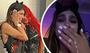 Mia Khalifa llora de la emoción tras encuentro con Karol G en concierto