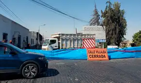 Arequipa: cierran calle Villalba por obra de Sedapar