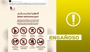 La publicación con imagen de supuestas prohibiciones en el Mundial de Qatar 2022 es engañosa