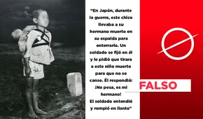 Esta historia sobre niño japonés que carga a su hermano muerto en la guerra es apócrifa