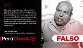 Es falso que en La Oroya no hay contaminación, como dijo Luis Castillo, del Complejo Metalúrgico La Oroya