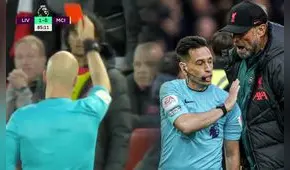 Furiosa reacción de Jürgen Klopp tras la falta contra Salah y el árbitro expulsa al técnico