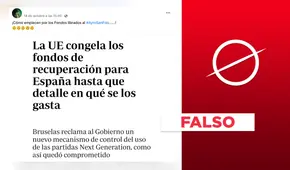 No, la Unión Europea no congeló los fondos de recuperación de España