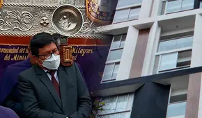 Mientras se incautaba el departamento de su expareja, Jorge López cargaba el anda del Señor de los Milagros