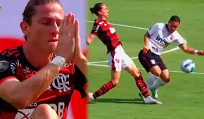 ¡Como el año pasado! Filipe Luis se fue lesionado de la final de la Copa Libertadores