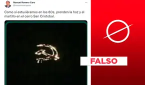 No, foto de hoz y martillo no fue tomada en el Cerro San Cristóbal, Lima