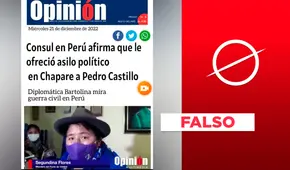 No, el medio Opinión no publicó noticia sobre asilo político de Bolivia a Pedro Castillo