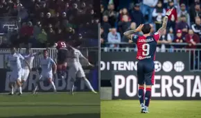 ¡Lapadula y la 'ley del ex'! El delantero nacional marcó un golazo de cabeza ante Benevento