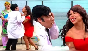 Dayanita se deja llevar y le tira fuerte cachetada a Danny Rosales en sketch de "JB en ATV"