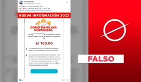 Es falso que haya una "nueva entrega" del Bono Familiar Universal en 2023