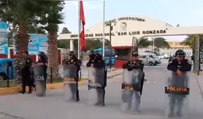 Policía recuperó la Universidad Nacional San Luis Gonzaga de Ica tras 3 meses de toma
