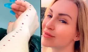 Mujer se tatúa una regla en el brazo para medir el pene de los hombres durante la intimidad