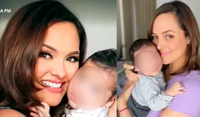 Carla Tello presenta a su bebé en TV a 3 meses de dar a luz y no descarta un segundo hijo