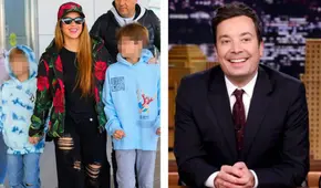 Shakira llegó a Nueva York junto con sus hijos para presentarse en show de Jimmy Fallon