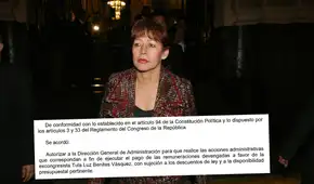 Exaprista Tula Benites recibirá más de S/740.000 del Congreso Exaprista Tula Benites recibirá más de S/740.000 del Congreso