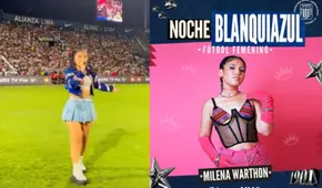 Milena Warthon: así fue la presentación de la cantante peruana en la Noche Blanquiazul Femenina