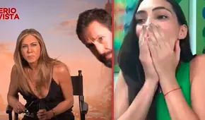Natalie Vértiz comete blooper al conocer a Jennifer Aniston y Adam Sandler: así reaccionaron los actores