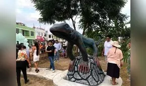 Construyen escultura de especie en extinción en La Libertad