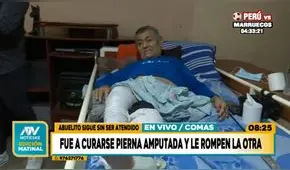 Comas: adulto mayor es maltratado por el mismo policlínico en donde le fracturaron pierna